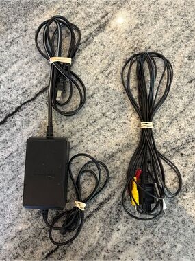 Official OEM Original Nintendo GameCube Console AC & AV Power Supply Cable Cords